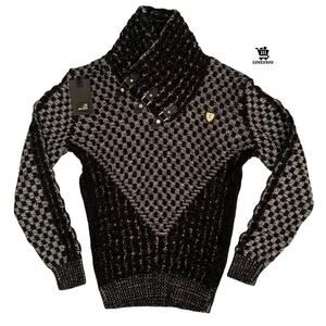 Leif Nelson Mens Size 3XL Knitted Slim Fit Ecru Adult Pullover Sweater Brand New